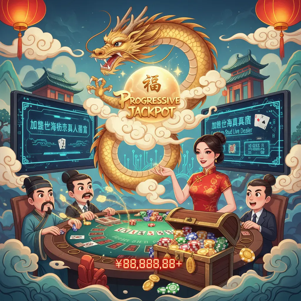 Caribbean stud live dealer games - Progressive